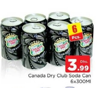 Nesto Canada Dry Club Soda Can 6x300ml offer
