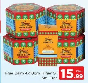 Nesto Tiger Balm 4x10gm+Tiger Oil 3ml Free offer