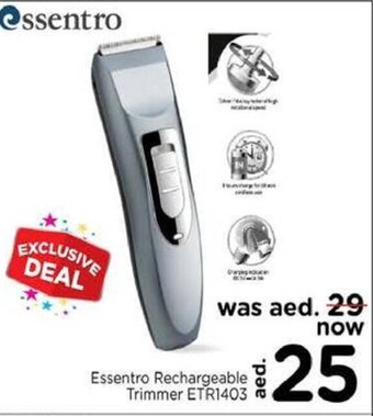 Nesto Essentro Rechargeable Trimmer ETR1403 offer