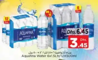 Nesto Aquafina Water 6x1.5Ltr/12x500ml offer