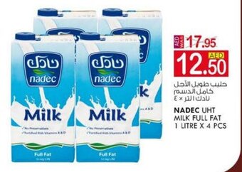 KM Trading Nadec uht milk full fat 1 litre x 4 pcs offer