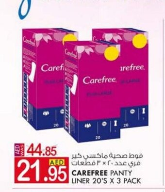 KM Trading Carefree Panty Liner 20's x 3 Pack offer