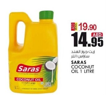 KM Trading Saras Coconut Oil 1 Litre offer