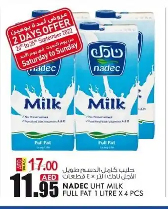 KM Trading Nadec uht milk full fat 1litre x pcs offer