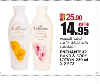 KM Trading Enchanteur hand & body lotion 250ml x 2pcs offer