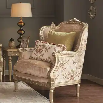 Homes R Us Safiya fabric upholstered armchair offer