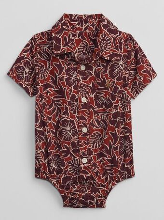 GAP Baby floral button-down bodysuit offer