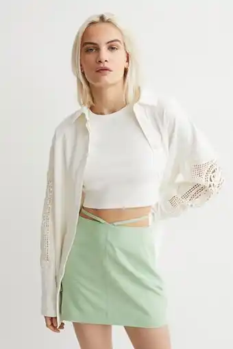 H&M Tie-detail mini skirt offer