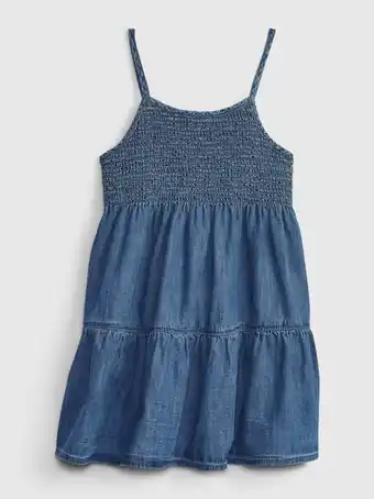 GAP Toddler smocked denim dress with washwell offer