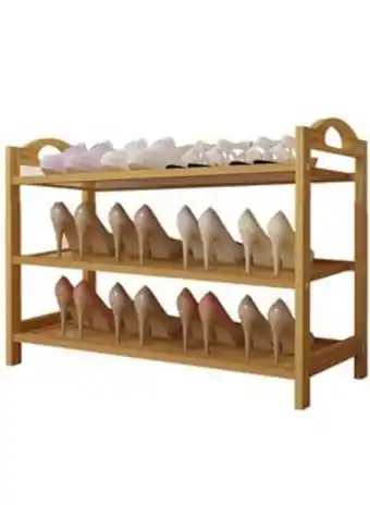 Noon 3-tier shoe rack organizer natural bamboo offer