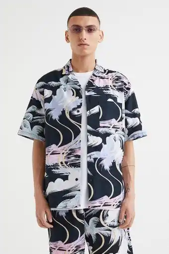 H&M Relaxed fit linen-blend resort shirt offer