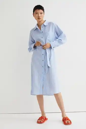 H&M Tie-belt shirt dress offer