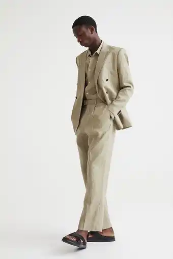 H&M Relaxed fit linen suit trousers offer