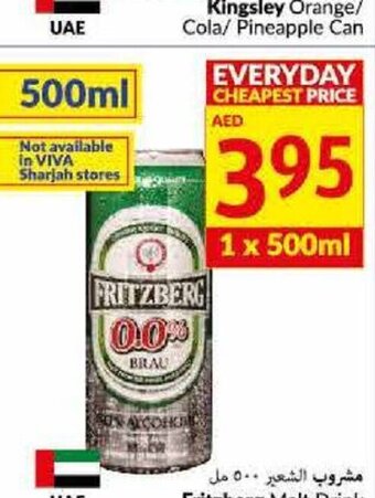 Viva Fritzberg malt drink 500ml offer