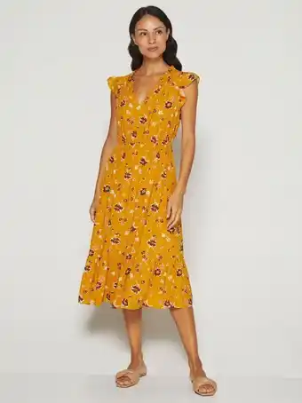 GAP Tiered flutter midi dress offer