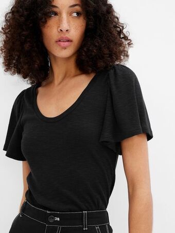 GAP Rib flutter sleeve t-shirt offer