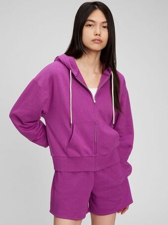 GAP Vintage soft cropped full-zip hoodie offer