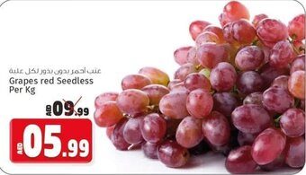 Kenz Hypermarket Grapes red Seedless per kg offer