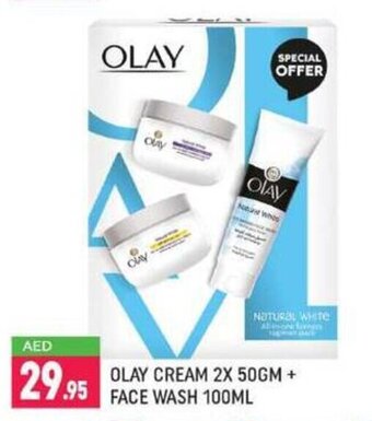 Shaklan Olay cream 2x 50GM + face wash 100ML offer
