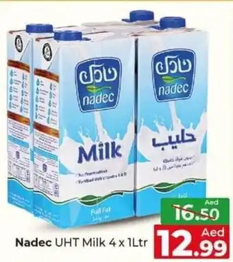 Al Madina Hypermarket Nadec UHT milk 4x1LTR offer