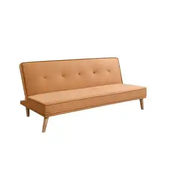Homes R Us Joy 3-seater sofa bed, mustard offer