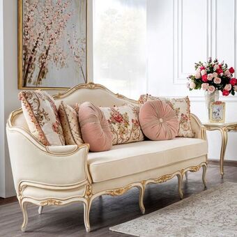 Homes R Us Rosy 3-seater fabric sofa offer
