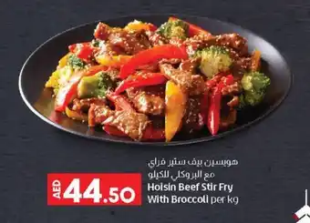Lulu Hypermarket Hoisin Beef Stir Fry With Broccoli Per Kg offer