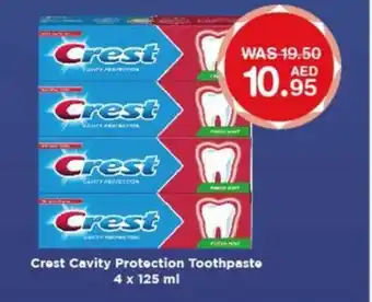 Choithrams Crest cavity protection toothpaste 4x125ml offer