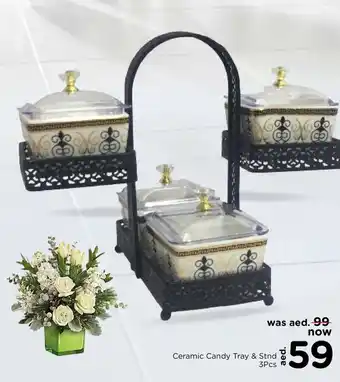 Nesto Ceramic candy tray & stand 3 PCS offer