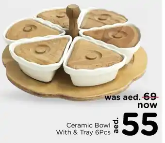 Nesto Ceramic bowl with & tray 6 PCS offer