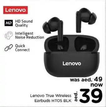 Nesto Lenovo True Wireless Earbuds HTO5 BLK offer