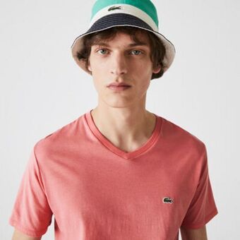 Lacoste Men's v-neck pima cotton jersey t-shirt offer