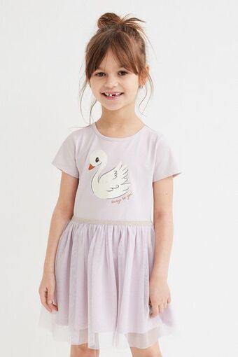 H&M Tulle-skirt jersey dress offer