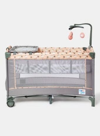 Noon Portable foldable baby cot crib with hanging toys changing table and playpen multifunctional nursery center playard bassinet offer