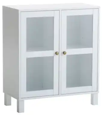 JYSK Display cabinet skals glass doors white offer