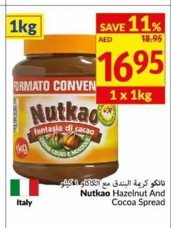 Viva Nutkao hazelnut and cocoa spread 1kg offer