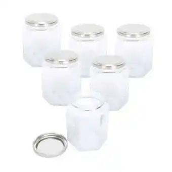 Lulu Hypermarket Home glass storage jar tz1175 6pcs offer