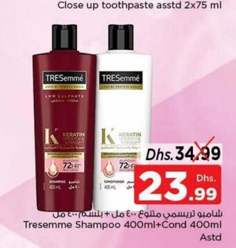 Nesto Tresemme shampoo 400ml+cond 400ml astd offer