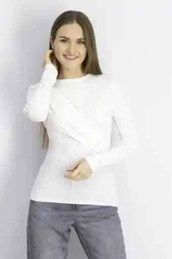 Brands For Less Women long sleeve top, white offer