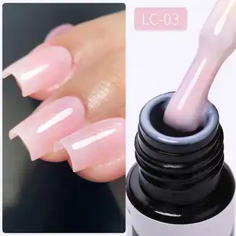 Lilycute 5ml nail extension gel pink white clear milky color french nail art reinforcement thickness sturcture hard nail gel