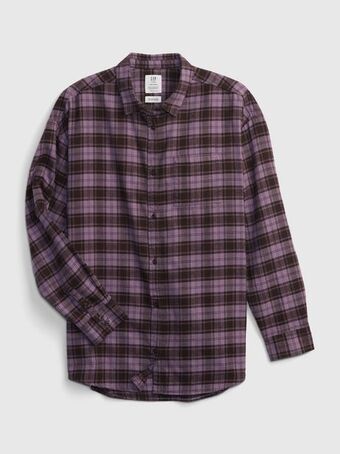 GAP Teen 100% organic cotton flannel shirt offer