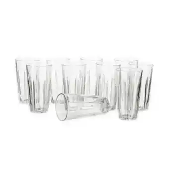Lulu Hypermarket Crystal drops glass long tumbler 16816 10pcs offer