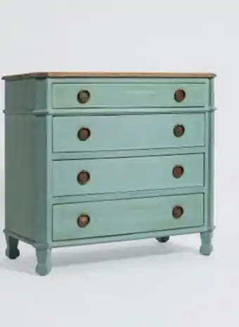 Noon Wooden chest drawer crafted in unique and quality material for the perfect stylish home natural/blue offer
