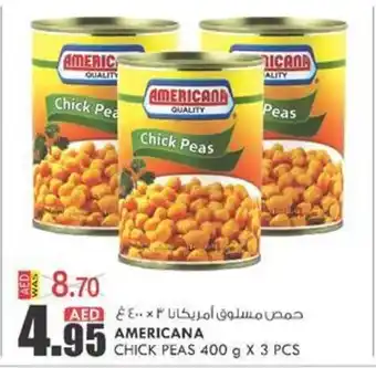KM Trading Americana Chick Peas 400gx3pcs offer