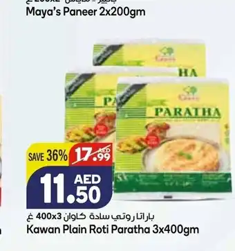 Almaya supermarket Kawan plain roti paratha 3x400gm offer