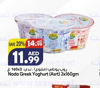 Almaya supermarket Nada greek yoghurt (asrt) 3x160gm offer