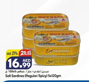 Almaya supermarket Safi sardines (regular/spicy) 5x120gm offer