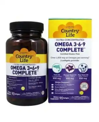 Aster Pharmacy Country life omega 3-6-9 complete softgels 90's offer