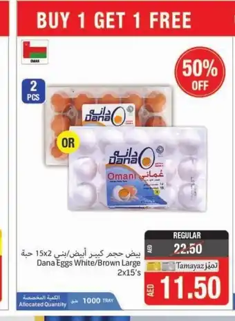 Union Coop Dana eggs white/brown large 2x15's offer