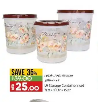 Lulu Hypermarket LV storage containers set 7ltr+10ltr+15ltr offer